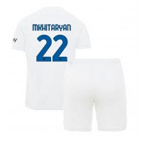 Camiseta Inter Milan Henrikh Mkhitaryan #22 Segunda Equipación Replica 2023-24 para niños mangas cortas (+ Pantalones cortos)